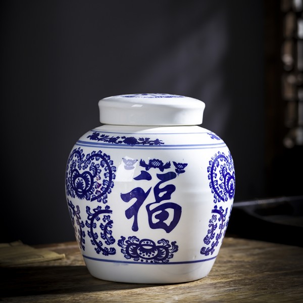陶瓷骨灰罐骨灰盒骨灰坛带盖图3